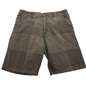 Ocean Pacific OP Mens Shorts Size 34 Black Brown Plain Casual